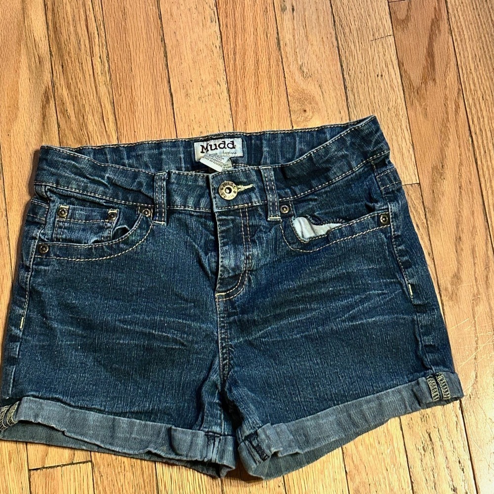Mudd Girl's Kids Denim Jean‎ Shorts Cuffed Size 16